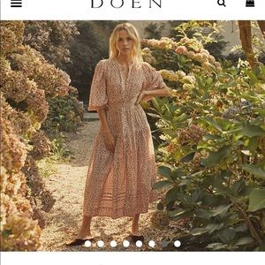 Doen Rosamund Dress XS Rust Songbird Paisley EUC